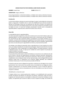 Ensayo: Cárcel de Archidona, Justicia y Derechos Humanos