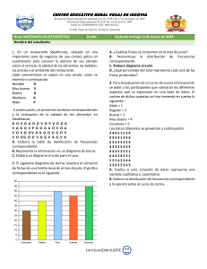 Tarea de Estadística: Distribución de Frecuencias y Diagramas