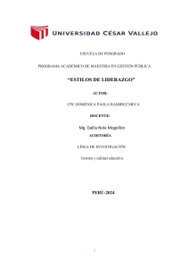 Estilos de Liderazgo: Tesis en Gestión Pública