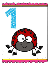 Number 1 Worksheet with Ladybug