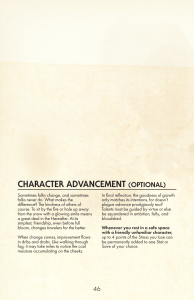 Character Advancement Rules for RPGs