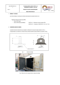 Informe de Cálculo de Oreja de Anclaje