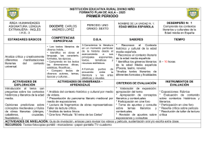 Plan de Aula Inglés: Edad Media Española - 6to Grado