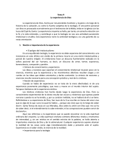 La Experiencia de Dios en la Teología Cristiana