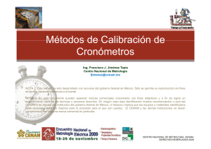 Calibración de Cronómetros: Métodos y Teoría