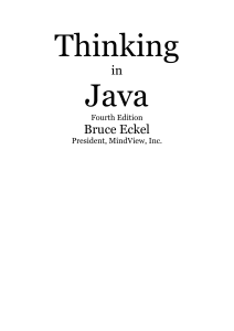 Thinking in Java: A Comprehensive Java Programming Textbook