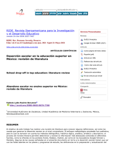 Deserción escolar en educación superior en México