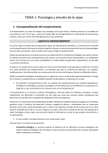 Psicología del Envejecimiento: Conceptos y Perspectivas