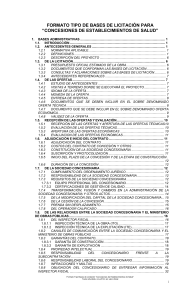 Bases Licitación Concesiones Establecimientos Salud
