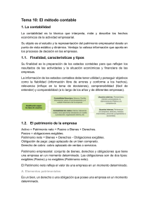 Contabilidad: Método Contable y Patrimonio Empresarial