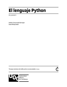 El lenguaje Python Course Material