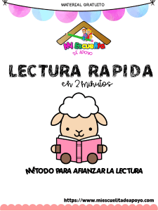 Método de Lectura Rápida: Hojas de Trabajo