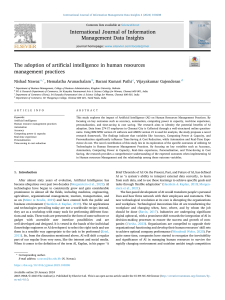 AI in HRM: Adoption & Impact on Management Practices