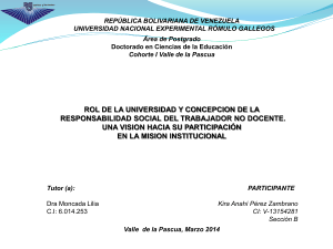 Responsabilidad Social del Trabajador No Docente en la Universidad