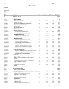 Construction Budget: Structures, Architecture, Sanitary