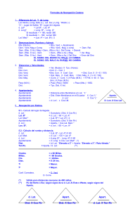 Coastal Navigation Formulas Sheet