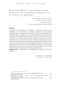 Microenseñanza y autoscopia en la evaluación docente