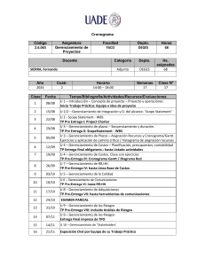 Cronograma Gerenciamiento de Proyectos