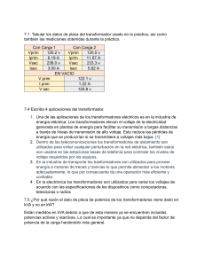 Informe de Laboratorio: Transformadores Eléctricos