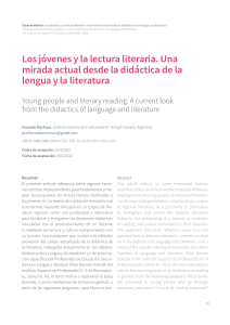 Lectura Literaria en Jóvenes: Didáctica y Selección de Textos