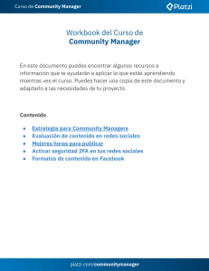 Workbook Curso Community Manager: Estrategia y Redes Sociales