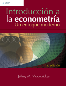 Introducci&oacute;n a la econometr&iacute;a: Un enfoque moderno