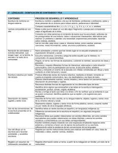 Plan de Estudios Lenguaje 2do Grado