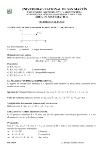 Vectores en el Plano: Apuntes de Clase