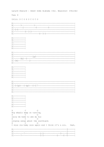 Sweet Home Alabama Guitar Tab (Beginner)