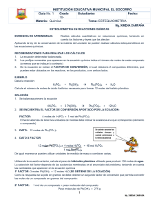 Guía de Estequiometría en Química