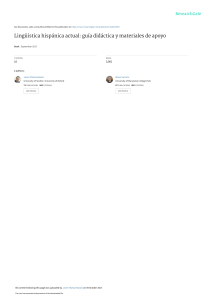 Guía Didáctica Lingüística Hispánica Actual