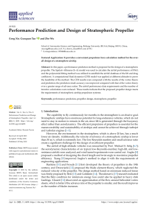 Stratospheric Propeller Performance Prediction & Design