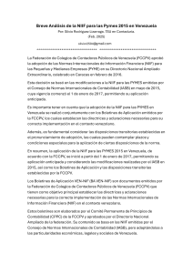 Análisis NIIF para PYMES 2015 en Venezuela