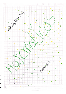 Mathematics Notebook Cover 2024-2025