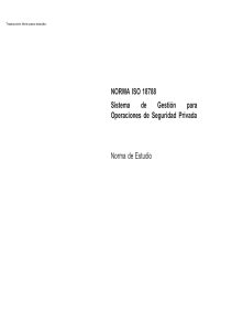 Norma ISO 18788: Gestión de Seguridad Privada