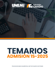 Temario Admisión UNEMI 1S-2025: Guía de Estudio