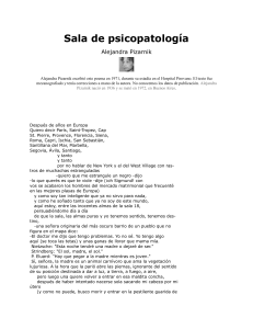 Sala de psicopatología: Poema de Alejandra Pizarnik