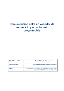 Comunicación Variador Frecuencia y Autómata Programable