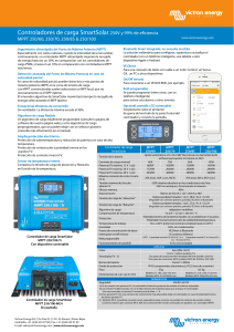 Controladores de Carga SmartSolar MPPT: Eficiencia y Especificaciones