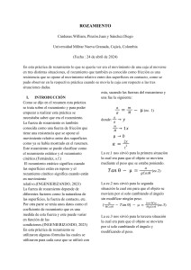 Informe de Laboratorio: Rozamiento y Fricción