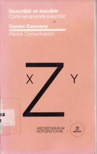 Describir el escribir: Cómo se aprende a escribir | Cassany