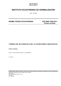 NTE INEN 1669: Vidrios de Seguridad Automotriz - Requisitos