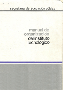 Manual de Organización Instituto Tecnológico