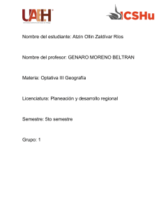 Geografía: Página de Título - Planeación y Desarrollo Regional