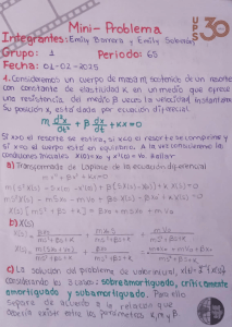 Problema Resorte-Masa-Amortiguador: Solución Laplace