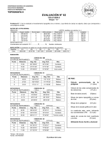 Examen Topografía II - Poligonal Cerrada y Radiación
