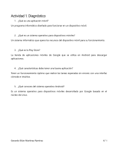 Actividad Diagnóstico: Aplicaciones Móviles y Android