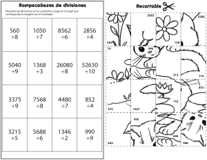 Rompecabezas de Divisiones: Hoja de Ejercicios Imprimible