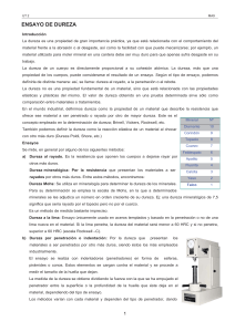 Ensayo sobre Dureza de Materiales: Métodos y Escalas