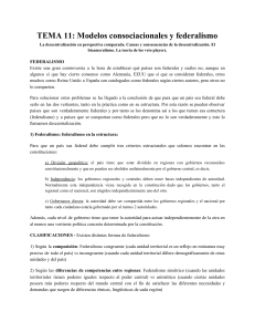 Modelos Consociacionales y Federalismo: Descentralización y Veto Players